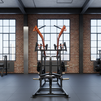 Máquina de remo lateral ancha Iso-lateral de acero comercial para gimnasio, equipo de fitness para entrenamiento de fuerza y ejercicio muscular