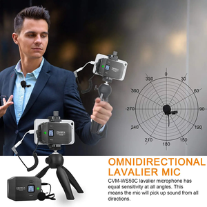 <span class=keywords><strong>Comica</strong></span> CVM-WS50H UHF 6 canaux condensateur micro portable sans fil Microphone pour <span class=keywords><strong>iPhone</strong></span> caméra Gopro - Product Image 5