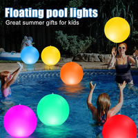 Boules de lumière flottantes gonflables à énergie solaire à LED RVB transfrontalières pour piscine et jardin et pelouse Lumières RVB à changement de couleur pour l'extérieur