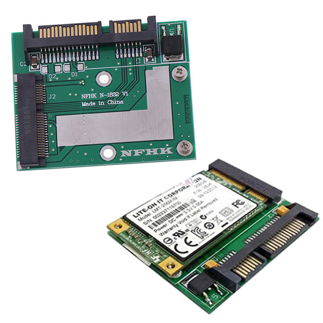 Mini PCIe SSD Adapter Card Half-Height/MSATA/5cm Converts 2.5 Inch Interface to SATA3 1GB Capacity for Laptop Use Used Product