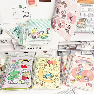 Carnet Kawaii A5 60 feuilles, motif dessin animé, couleurs vives, épaissi, journal étudiant, animaux mignons, feuilles mobiles - Product Image 1