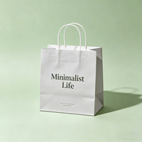 Sacs en papier kraft de Noël écologiques réutilisables de haute qualité, sacs cadeaux fantaisie avec poignées, approvisionnement en gros