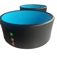 Baignoire Gonflable en PVC Portable 200x200x80cm de Conception Moderne pour 2 à 4 Personnes, Récupération d'Athlètes, Sports de Plein Air, Piscine SPA