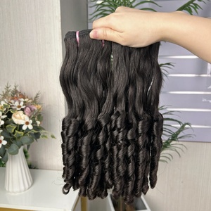 Rose Curl Hair Bundles Super Double Drawn Quality 100% Human Hair <b>Curly</b> <b>Extension</b> Natural Black Color - Product Image 5