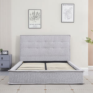 European Modern Bedroom Furniture Hydraulic <b>Bed</b> <b>Single</b> Size Gas Lift up Grey Upholstered Ottoman <b>Storage</b> <b>Bed</b> <b>Frame</b> - Product Image 3