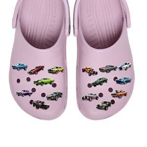 Breloques de chaussures en acrylique écologiques pour sabots, compatibles avec divers modèles de voitures de sport rétro, aux couleurs vives - Product Image 4