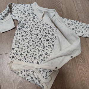 Vêtements pour nouveau-nés unisexes à ouverture latérale en coton biologique à manches longues pour le printemps et l'automne - Product Image 4