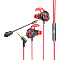 Vicsound Headset Gaming Model Privat Lintas Batas Terbaru untuk Ponsel dan Komputer, In-Ear Berkabel 3.5mm dengan Mikrofon dan Kabel 1.2m
