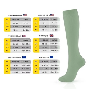 <span class=keywords><strong>Calze</strong></span> a Compressione al Ginocchio in Fibra di Bambù, Morbide e Traspiranti, Supporto Graduato, per Viaggi e Corsa, Produzione di Fabbrica - Product Image 3