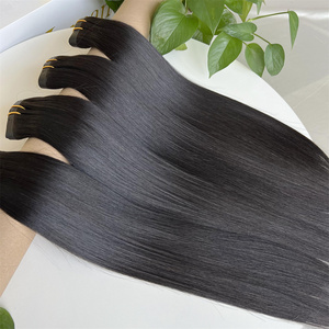 Pu <span class=keywords><strong>Clip</strong></span> en 100% extensión de cabello humano indio virgen cabello liso Natural última invención <span class=keywords><strong>Clip</strong></span> sin costuras en <span class=keywords><strong>extensiones</strong></span> de cabello - Product Image 2