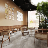 Ensemble de comptoir de bar à café en bois sur mesure et vitrine, mobilier de design d'intérieur pour café, restaurant, pâtisserie, salon de thé
