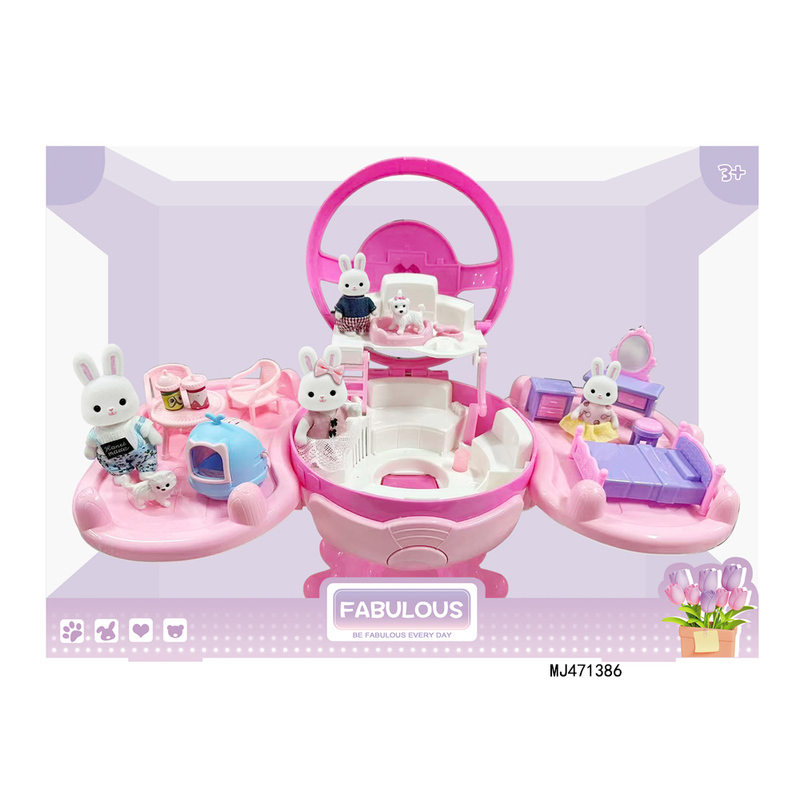 Mini Cute Plastic Family Play Set