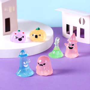 ตุ๊กตาสัตว์การ์ตูนน่ารัก ไฟกลางคืน ฮาโลวีน ผี ฟักทอง DIY งานฝีมือเรซิ่นขนาดเล็ก สำหรับตกแต่งสวน โต๊ะทำงาน ของตกแต่งบ้าน - Product Image 4