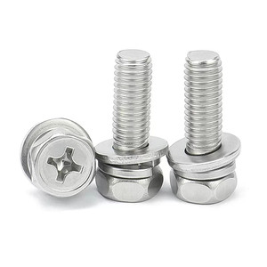 Vis à six pans creux extérieurs en acier inoxydable 304 18-8, combinaison de trois vis M3 M5 M6, boulon M4 x 12 mm - Product Image 1