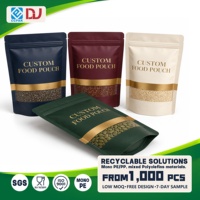 Sachet Doypack Recyclable PPWR pour Compléments en Capsules et Pilules Vitaminiques avec Fenêtre Transparente au Fond et Fermeture Éclair