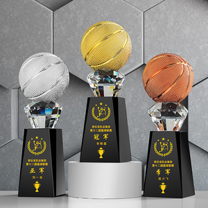 JY ลูกบอล3D เลเซอร์คริสตัลลูกกอล์ฟแก้วคริสตัลสำหรับกีฬารางวัลถ้วยรางวัลขายส่ง - Product Image 5