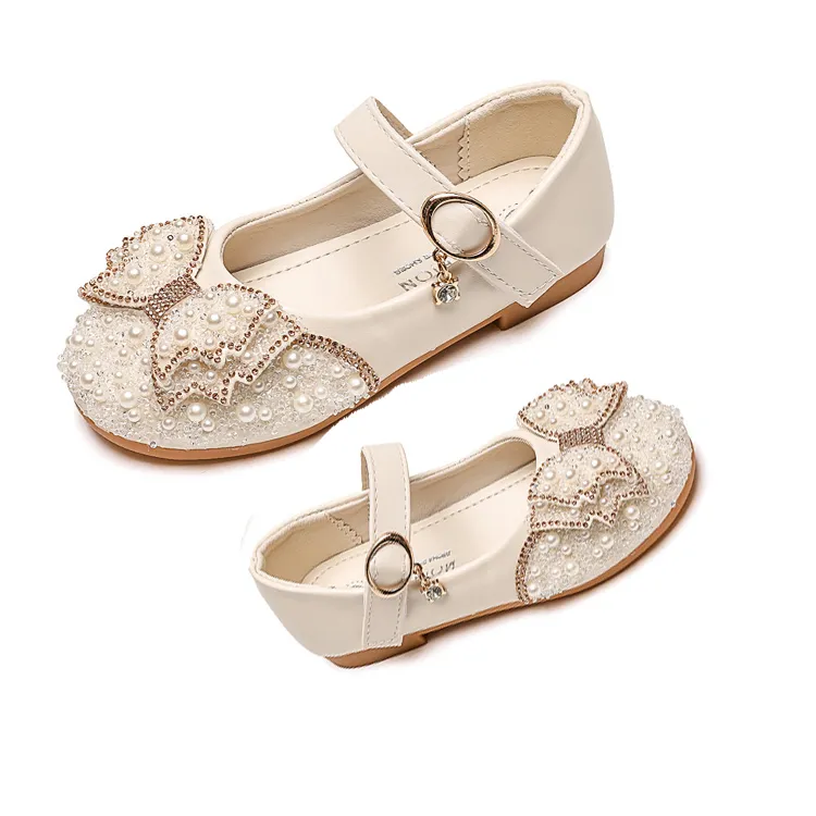 Sepatu Princess Berkilau Berlian Imitasi untuk Anak-anak, Sepatu Putri Bersinar untuk Pesta dan Pernikahan Anak-anak Baru Kualitas Tinggi