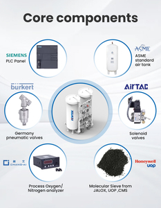 Dispositivo medicale generatore di ossigeno 10nm 3/hr PSA 93% impianto di ossigeno industriale personalizzato per ospedale - Product Image 3