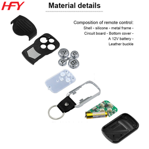 Télécommande sans fil à 4 boutons avec portée de 30 m, indicateur LED et arrêt automatique pour la domotique et l'utilisation industrielle - Product Image 3