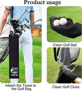Serviette de <span class=keywords><strong>golf</strong></span> en microfibre gaufrée de qualité supérieure avec aimant, serviette de <span class=keywords><strong>golf</strong></span> compacte, serviette de <span class=keywords><strong>golf</strong></span> magnétique avec logo personnalisé - Product Image 3