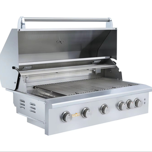 Nuevo Barbacoa de Gas Comercial de Acero Inoxidable de 5 Quemadores, Cocina Exterior Grande con Características de Fácil Limpieza - Product Image 1