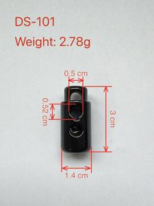 プラスチック製スプリングクリップ＆調整クリップ ABS樹脂製 ニッケルフリー コードロックストッパー 長方形 2.5x1.27cm - Product Image 3