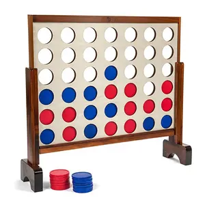 Jogo de quintal de alta qualidade, personalizado, gigante de madeira, conecta 4 em um jogo de fileira