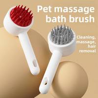 Brosse de lavage capillaire en ABS, peigne à shampoing, masseur de cuir chevelu, style MUJI, gratte-tête anti-démangeaisons, sûr pour les chats
