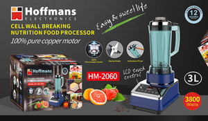Mixeur de cuisine élégant Hoffmans HM-2060 2L 4800W avec molette de vitesse manuelle pour les bureaux modernes et les cuisines de luxe - Product Image 6