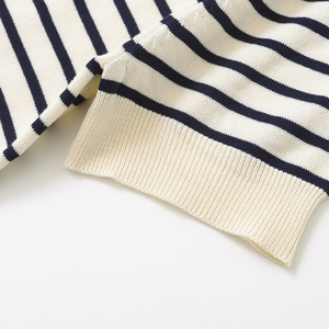 SHENZHU Suéter a Rayas de Moda para <span class=keywords><strong>Mujer</strong></span> 2025, Suéter de Punto Vintage de Manga Corta, Prenda Exterior Femenina, Top Chic - Product Image 5