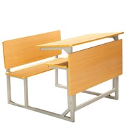 Meubles de classe pour collège, banc et table en bois à double siège pour étudiants