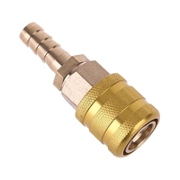Adaptateur de pompe à air pour valve de pneu de voiture 8 mm, en laiton massif, à connexion rapide, avec pince de fixation pour embout de gonflage