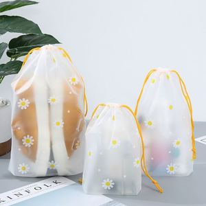 Waterproof Transparent PVC Sport Shoe <b>Bags</b> with Pull <b>String</b> Closure Custom Printed Commercial Grade Affordable - Product Image 4