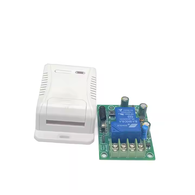DC 12V/24V Single-Channel Wireless Control Switch Electric Gate Garage Door Rolling Shutter Automatic Water Pump Motor Plastic