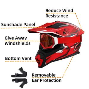 Casco Integral <span class=keywords><strong>de</strong></span> Motocicleta ABS Nuevo en Oferta para Motocross, Trail y Rally con 1 Año <span class=keywords><strong>de</strong></span> Garantía <span class=keywords><strong>de</strong></span> Fábrica - Product Image 2