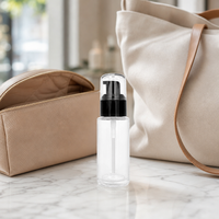 Bouteilles à pompe cosmétiques en verre transparent de luxe en gros, flacons vides pour soins de la peau, lotion corporelle, sérum, distributeur OEM/ODM