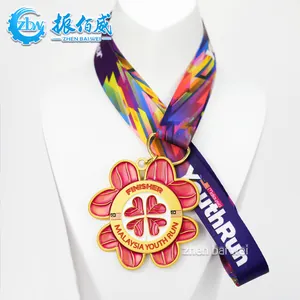 Chinese supplier designs metal 3d logo Football match Medal Sports Gold Medal Marathon running sport logo medal customization