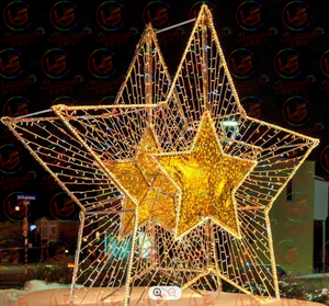 La <span class=keywords><strong>neige</strong></span> de Noël allumant le motif extérieur de Noël 3D allume l'éclairage mené par étoile géante pour le centre commercial - Product Image 5