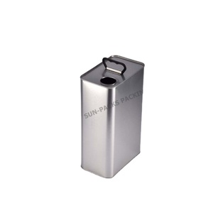 Contenitore rettangolare per barattolo di latta da 5 litri e 4 litri da 1 gallone con manico in plastica e coperchio del coperchio - Product Image 1
