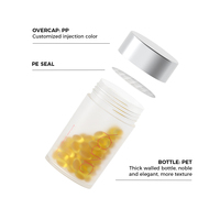 OEM personnalisé 100ml en plastique mat vitamine bouteille cylindre supplément capsule bouteilles en plastique pour l'emballage de médicaments