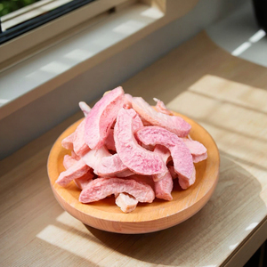 Tranches de pêche lyophilisées de qualité supérieure, roses sucrées et croustillantes, coupées en gros pour collations et garnitures de boissons - Product Image 4