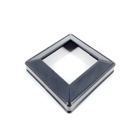 HIMOWAY Poteau de garde-corps à câbles en acier inoxydable moderne, modèle Big Bottom 100x100mm pour villas