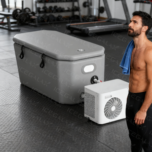 Vente locale aux États-Unis : Ensemble de bain de glace haute performance, baignoire gonflable à immersion froide avec refroidisseur et ozonateur, support ultra-résistant - Product Image 6