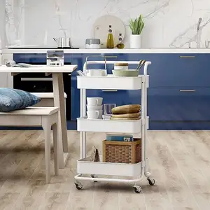 2022 nuovo arrivo Home Storage Shelf Wheels Organizer Rack bagno cucina carrello a 3 livelli Rolling Utility Cart