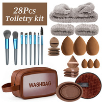 Set Kuas Makeup 28 Buah Baru Termasuk 8 Buah Kuas untuk Wajah, Eyeshadow, Bedak, dan Blush