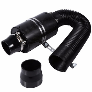 Kit de boîtier d'admission d'air en fibre de carbone avec filtre à haut débit pour modification automobile 76 mm avec collier de serrage - Product Image 2