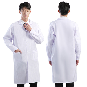 <span class=keywords><strong>Camice</strong></span> da Laboratorio in Poliestere Dacron Bianco, Manica Lunga con Logo, per Studenti, Farmacisti, Ospedali, Medici, Estetisti e Laboratori Medici - Product Image 4