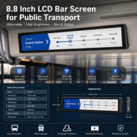 Pantalla LCD de 8.8 Pulgadas 1920x480 WiFi USB HD para Guía de Autobuses y Metros, Reproductor de Publicidad con Android 11