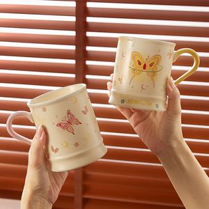 Mm Vlinderstrik Mok Met Souvenir Paar Keramische Beker Schattige Crème Vlinder Koffiekopje Meisje Hart Ontbijt Melk Mok - Product Image 2