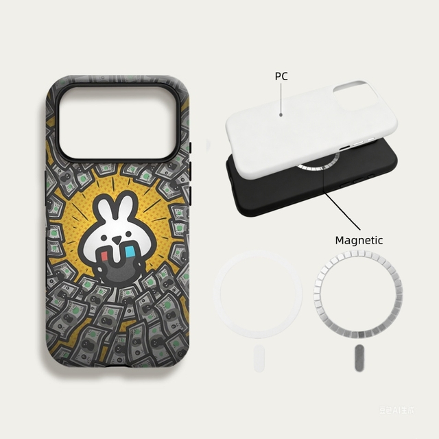 Magnetic 2 in 1 3D Sublimation Phone Case Custom Print DIY Shockproof TPU PC Magnet Blank Shells for iPhone 17 16 15 14 Pro Max